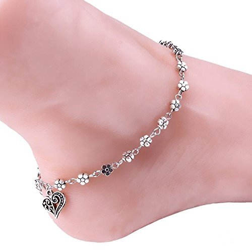 Silver Alloy Anklet For Girls
