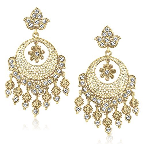 bridal earrings fancy long chain Jhumki for girls
