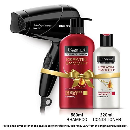 Philips Hair Dryer +Tresemme Keratin Smooth Shampoo & Conditioner Combo Pack